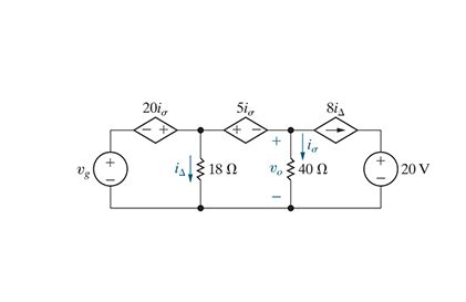 Solved The Source Voltage Vg In The Circuit In Figure 1 Is Chegg