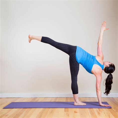 Half Moon Pose Most Common Yoga Poses Pictures Popsugar Fitness