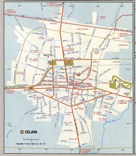 Celaya City Map Free Detailed Map Of Celaya City Mexico