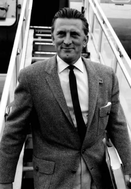 American Actor Kirk Douglas Pictured London Airport Arrival Fr 1958
