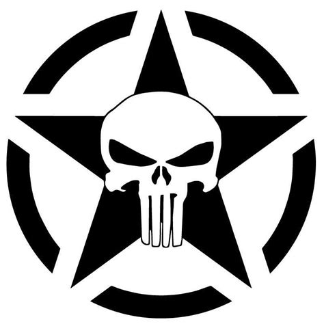 Sticker Us Army Star Sticker Punisher