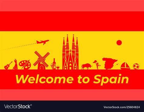 Spain Background Design Spanish Traditional Vector Image