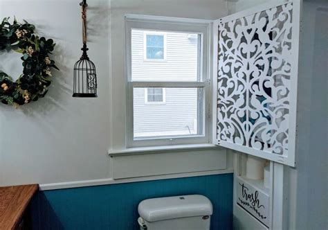 How To Transform Your Bathroom Window With A Pretty Privacy Screen