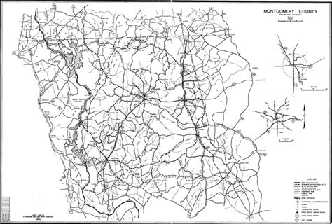 1949 Road Map Of Montgomery County North Carolina