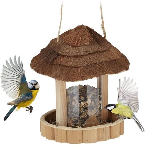 Mangeoires Pour Oiseaux Sauvages Mangeoire Bois Suspendre H X D