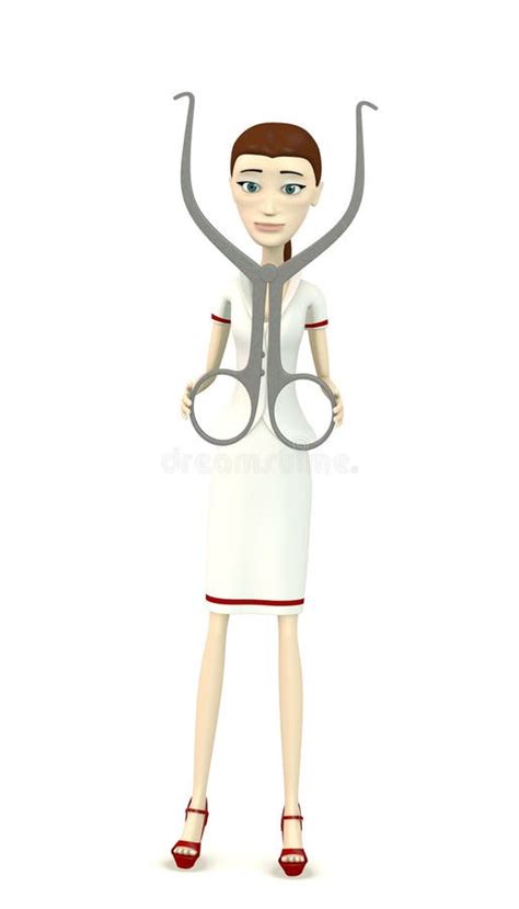 Cartoon Nurse With Surgery Tool Stock Illustration Illustration Of