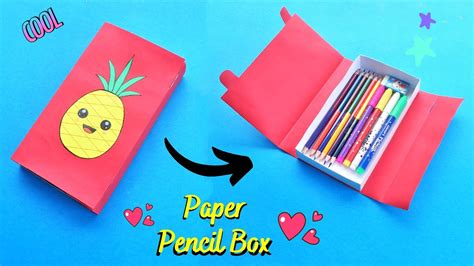 How To Make A Paper Pencil Box Easy Origami Box Tutorial Diy Paper