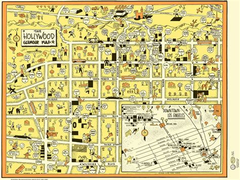 Hollywood Glamour Map 1941