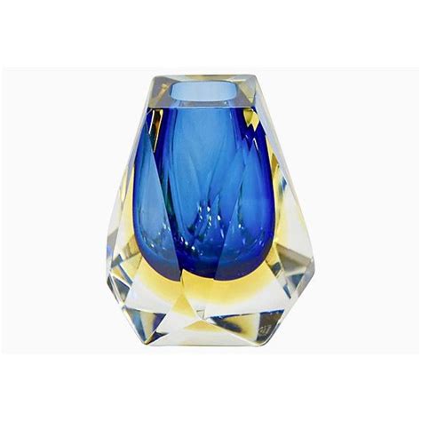 Blue Murano Art Glass Vase Signed Mandruzzato Chairish