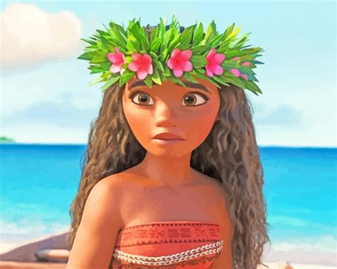 Moana Flowers Crown Paint By Number Painting By Numbers