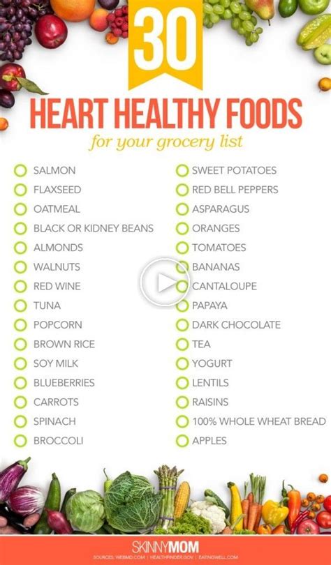 30 Heart Healthy Foods For Your Grocery List Diettips Healthydiet