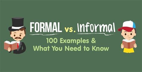 Formal Vs Informal Words 100 Examples And What You Need To Know