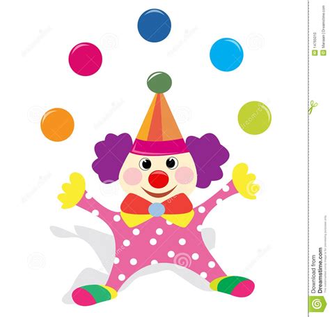 Clown Juggling With Balls Stock Photos Cartoon Sketches Ball