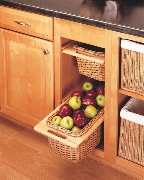 Do you suppose pull out baskets for kitchen cabinets looks nice? RL Pull-Out Rattan Basket for 15'' Base Cabinnet 7041500