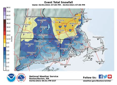 7 Maps Predicting Snow Totals From The Storm