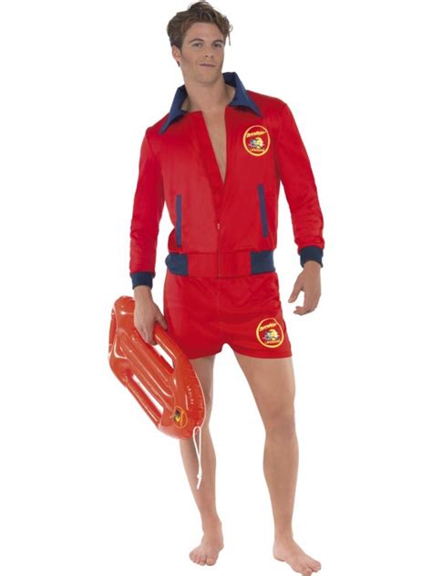 Mens Yellow Classic Lifeguard Costume M L Xl Beach Fancy Dress Baywatch Stag Do Clothes Shoes