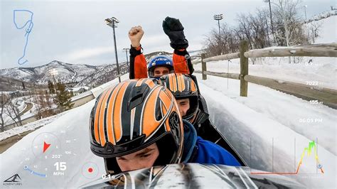 Bobsled Helmet Cams Down Comet Bobsled Track At Utah Olympic Park Youtube