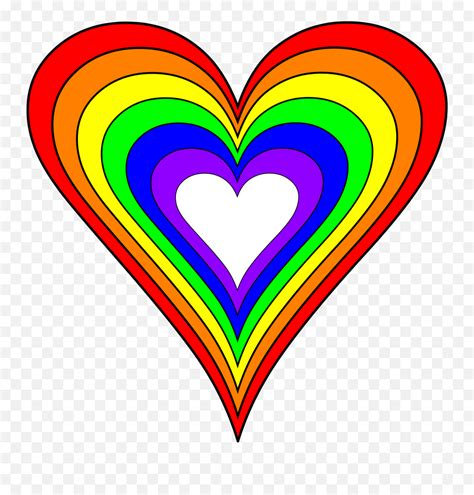 Rainbow Hearts Png Colours Rainbow Heart Clipar Emojirainbow Hearts