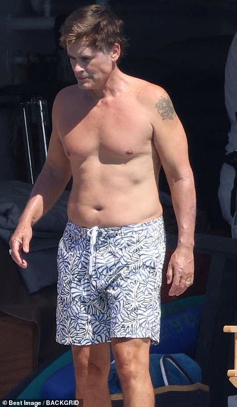 Rob Lowe Is A Heartthrob At 58 Going Shirtless Yachting Off St Tropez Daily Mail Online