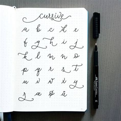 35 Bullet Journal Fonts To See Best Calligraphy For Journaling Tipos De Letras Abecedario