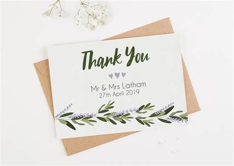 Photo Thank You Cards Wedding Rustic Wedding Thank You Card With Barn Wood And String Lights
