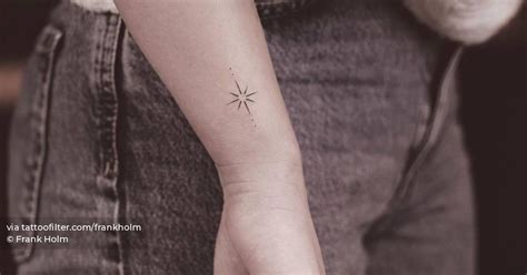 Minimalist North Star Tattoo On The Wrist