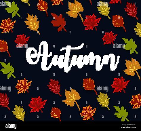 Abstract Vector Illustration Background With Falling Autumn Leaves