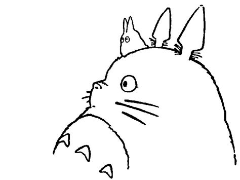 Outline Coloriage Totoro Dessiner Totoro Dessins Faciles