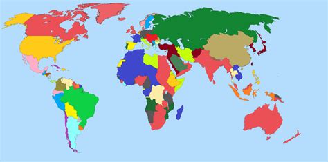 A Map Of The World I Made In 1914 Using Paint 3d Without Smaller