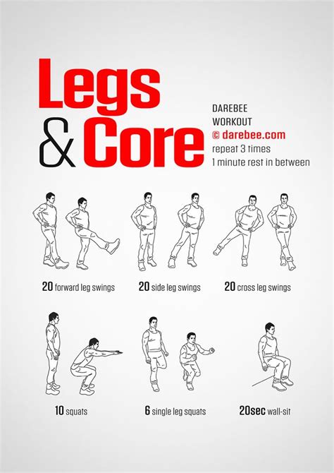 Legs And Core Workout Leg Workouts For Men Leg Workout At Home Leg