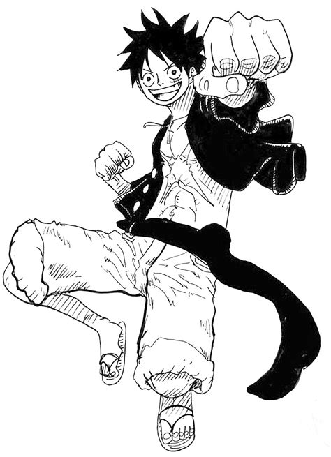Free One Piece Drawing To Print And Color One Piece Kids Coloring Pages