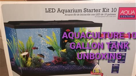 Aquaculture 10 Gallon Led Aquarium Kit Unboxing Youtube