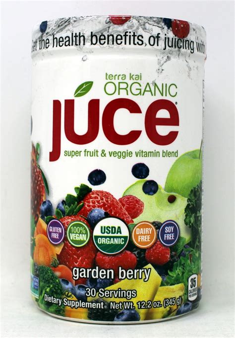 Terra Kai Organics Juce Super Fruit And Veggie Vitamin Blend Garden Berry