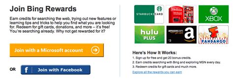 Bing Rewards Earn Free T Cards Enzas Bargains
