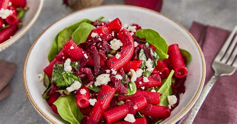 Rote - Bete -Nudeln einfaches Rezept mit Feta