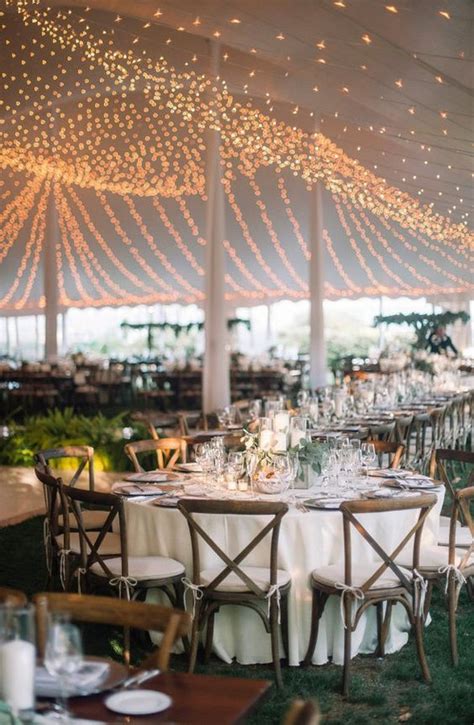 Tented Wedding Reception Ideas With String Lights Emmalovesweddings