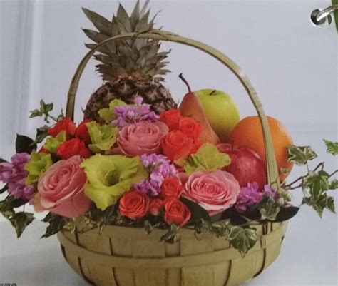 Fresh Fruit And Flower T Basket Fruit Flower Basket Flower T