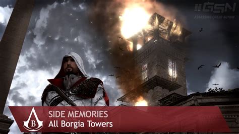 Assassins Creed Brotherhood Side Memories All Borgia Towers