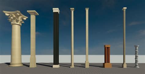 Columns Pack 3d Model Game Ready Cgtrader
