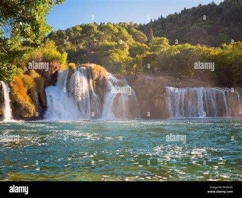 Amazing Nature Landscape Waterfall Skradinski Buk Krka National Park