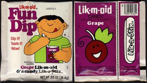 Sunline Brands Grape Lik M Aid Fun Dip And Lik A Stix Candy Package