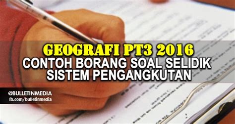 Kunci jawaban un geografi 2017. Geografi PT3 2016: Contoh cara buat borang soal selidik ...