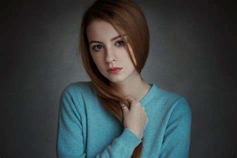 Women Model Redhead Freckles Ann Nevreva Portrait Hd Wallpapers