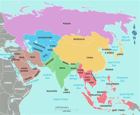 Mapa De Asia Con Nombres Telegraph