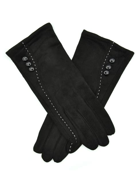 Black Stitch Gloves From Vivien Of Holloway