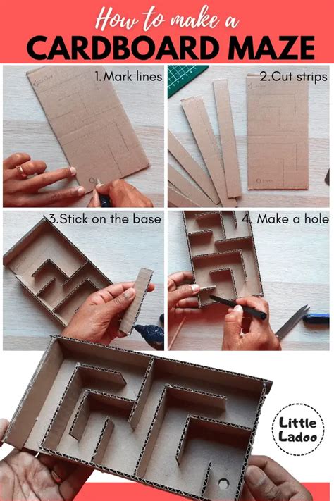 Easy Cardboard Maze For Kids Diy Cardboard Toy