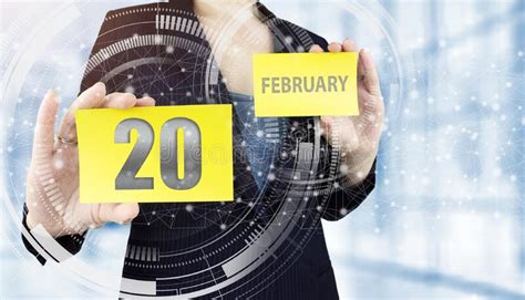 February 20th Day 20 Of Month Calendar Date Stock Image Image Of