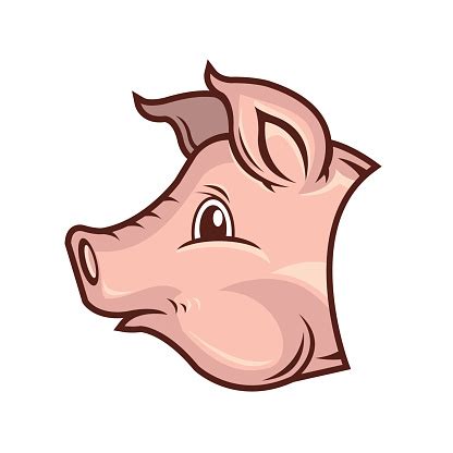 Comment dessiner la tête du cochon dessinez deux courtes lignes horizontales un peu courbées pour la partie inférieure des yeux de cochon. Dessin Animé Tête De Cochon Vecteurs libres de droits et ...