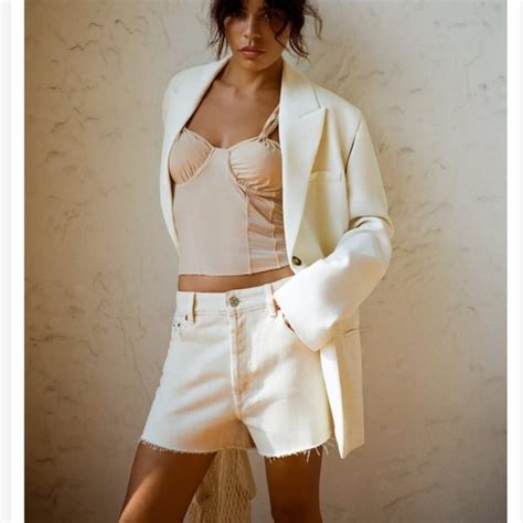 Zara Jackets Coats Zara Cut Out Oversized Blazer Cream Flowy Poshmark
