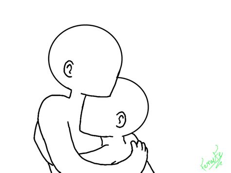 Anime Hug Drawing Base Cute Couple Hugging Drawing Free Download On